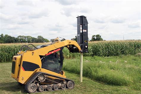 industrial skid steer post driver